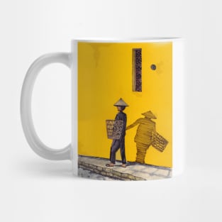 Market Salesman In Hoi An Vietnam Illustration Mug